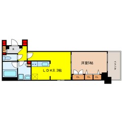 ラシュレ天満橋の物件間取画像